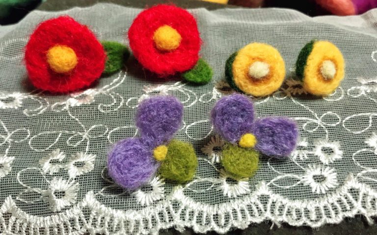 【終了しました】11/6(水)羊毛フェルトフラワー耳飾り作り@八千代